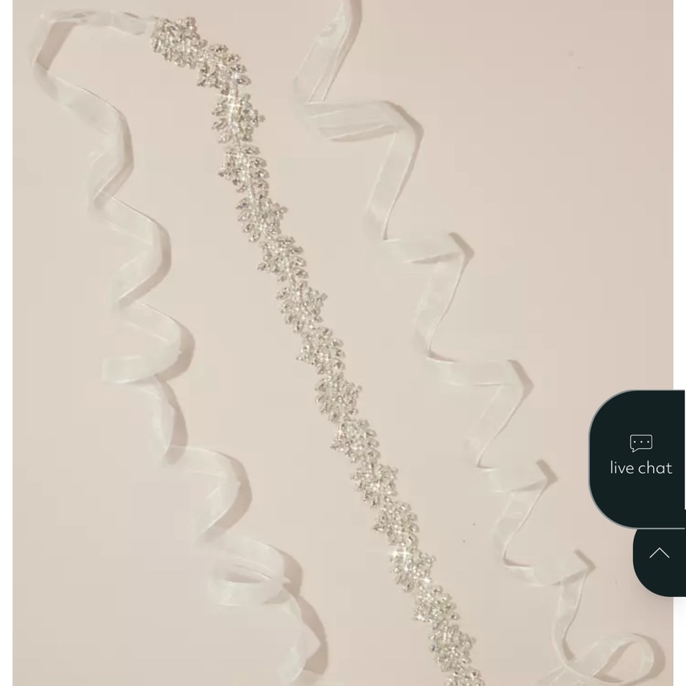Elegant Silver Crystal Sash